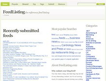 Tablet Screenshot of feedlisting.com